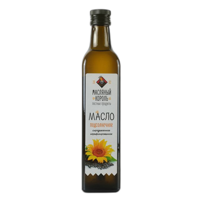 Масло подсолнечное Масляный Король 0.5л ст   ВашеЗдор 