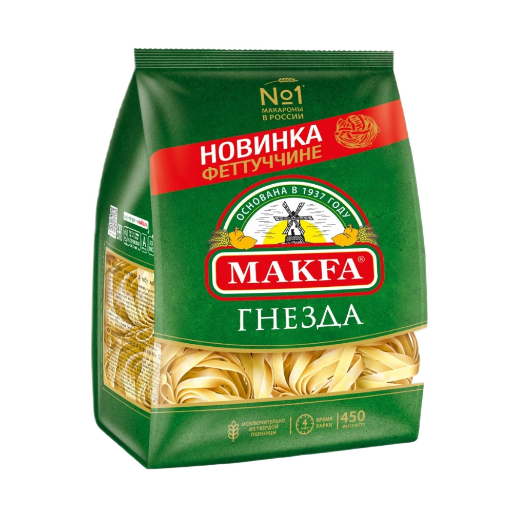 Макар Макфа Феттучине (Гнезда) 450г - интернет-магазин Близнецы