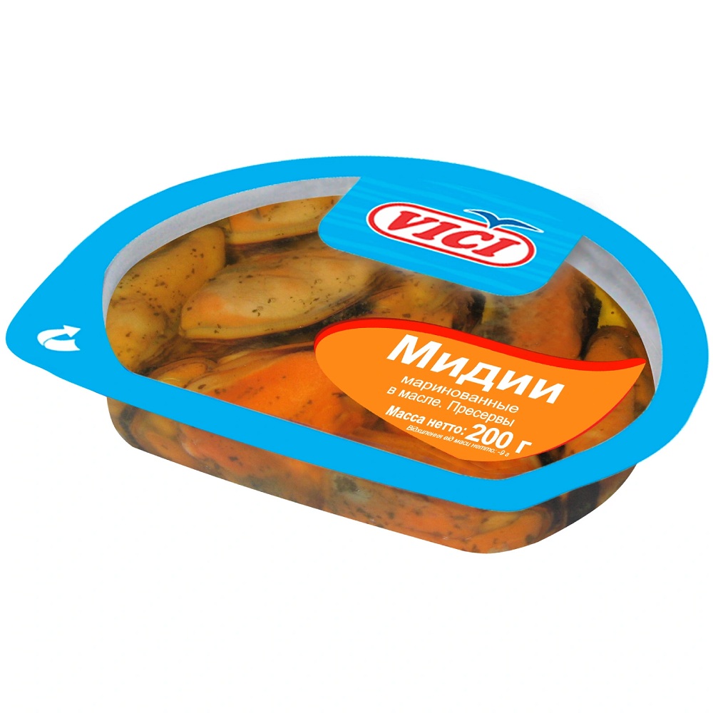 Мидии марин в масле  Vici  200г - интернет-магазин Близнецы