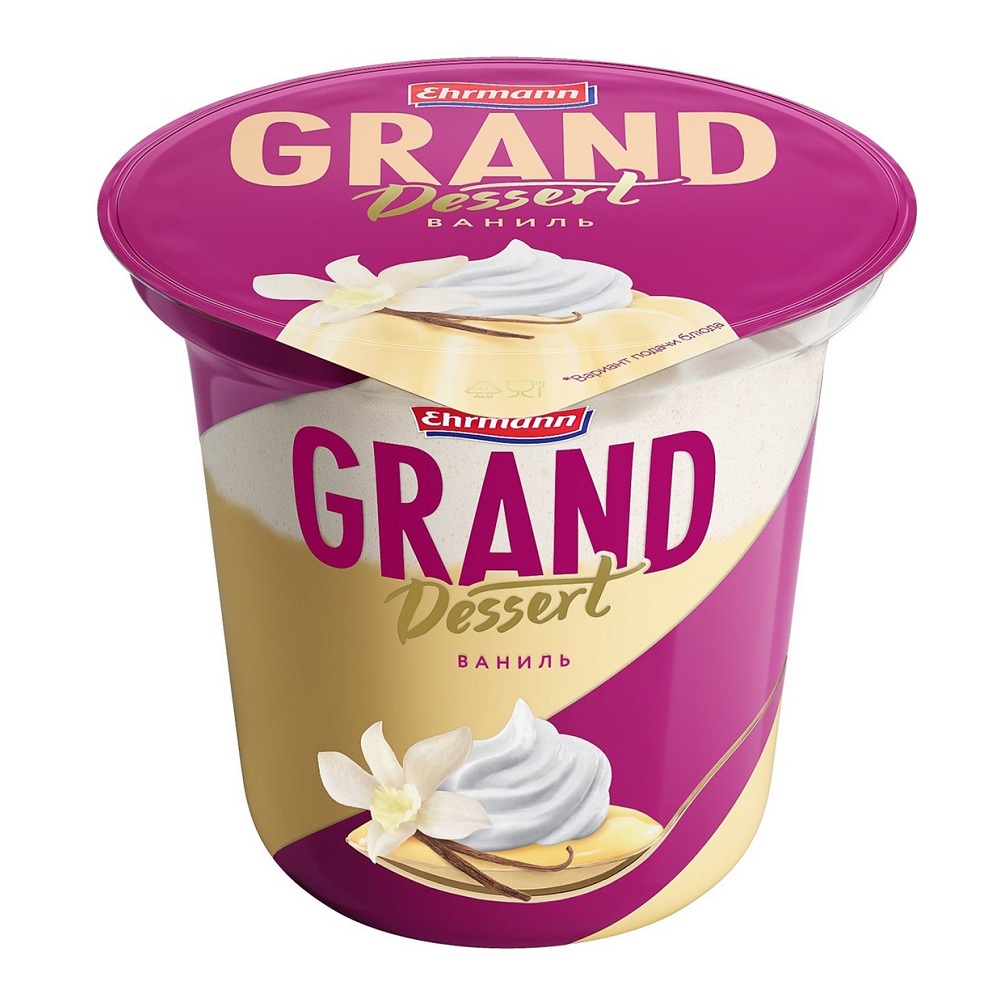 Пудинг Гранд Десерт со взбит сливк ваниль 200г шт - интернет-магазин Близнецы
