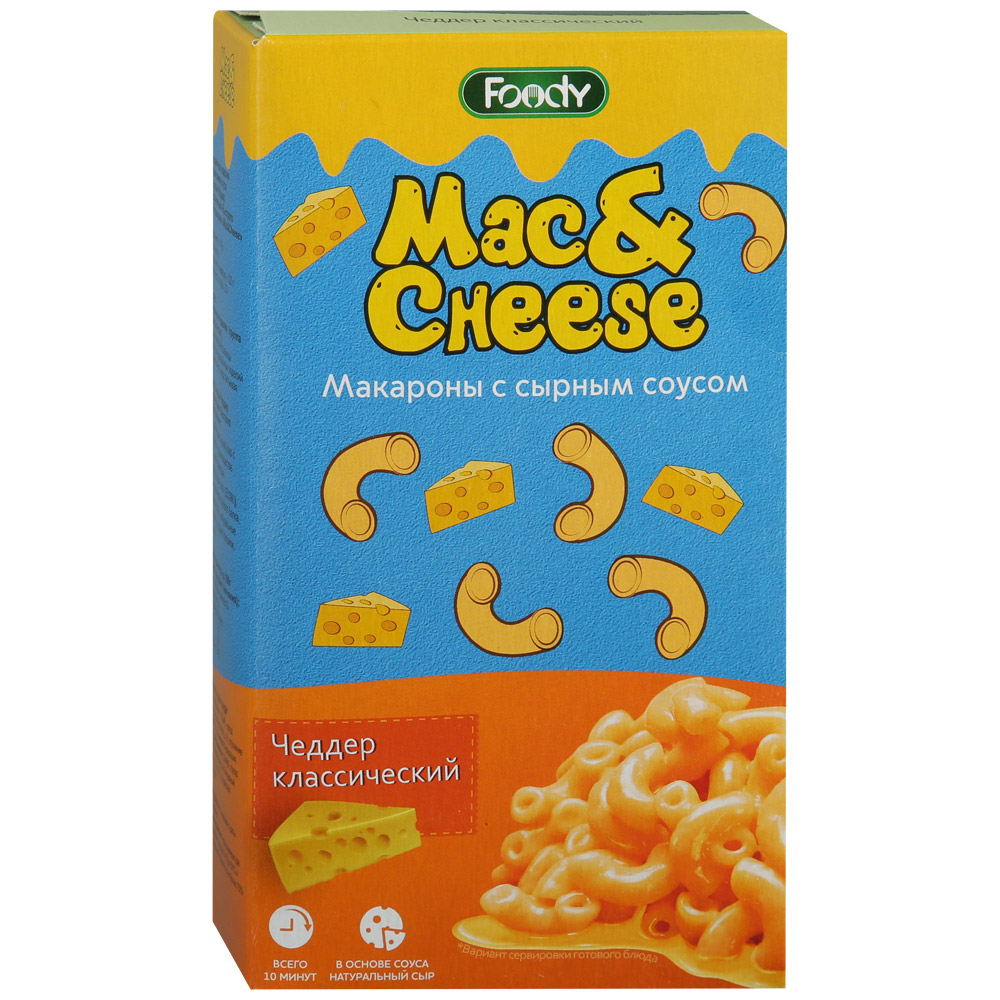 Макароны Mac&Cheese Чеддер классический 143г  - интернет-магазин Близнецы