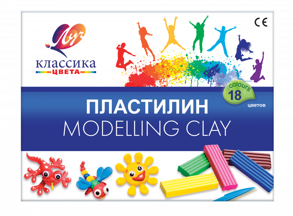 Пластилин Луч Классика 18 цветов