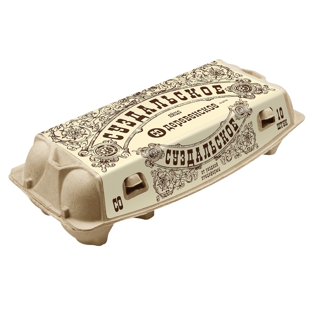 Яйцо куриное Суздальское Деревенское Отборное (10 шт) шт - интернет-магазин Близнецы