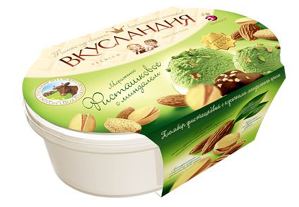 Морож Лоток Вкусландия фисташка-миндаль  Айсберри  шт 450г - интернет-магазин Близнецы