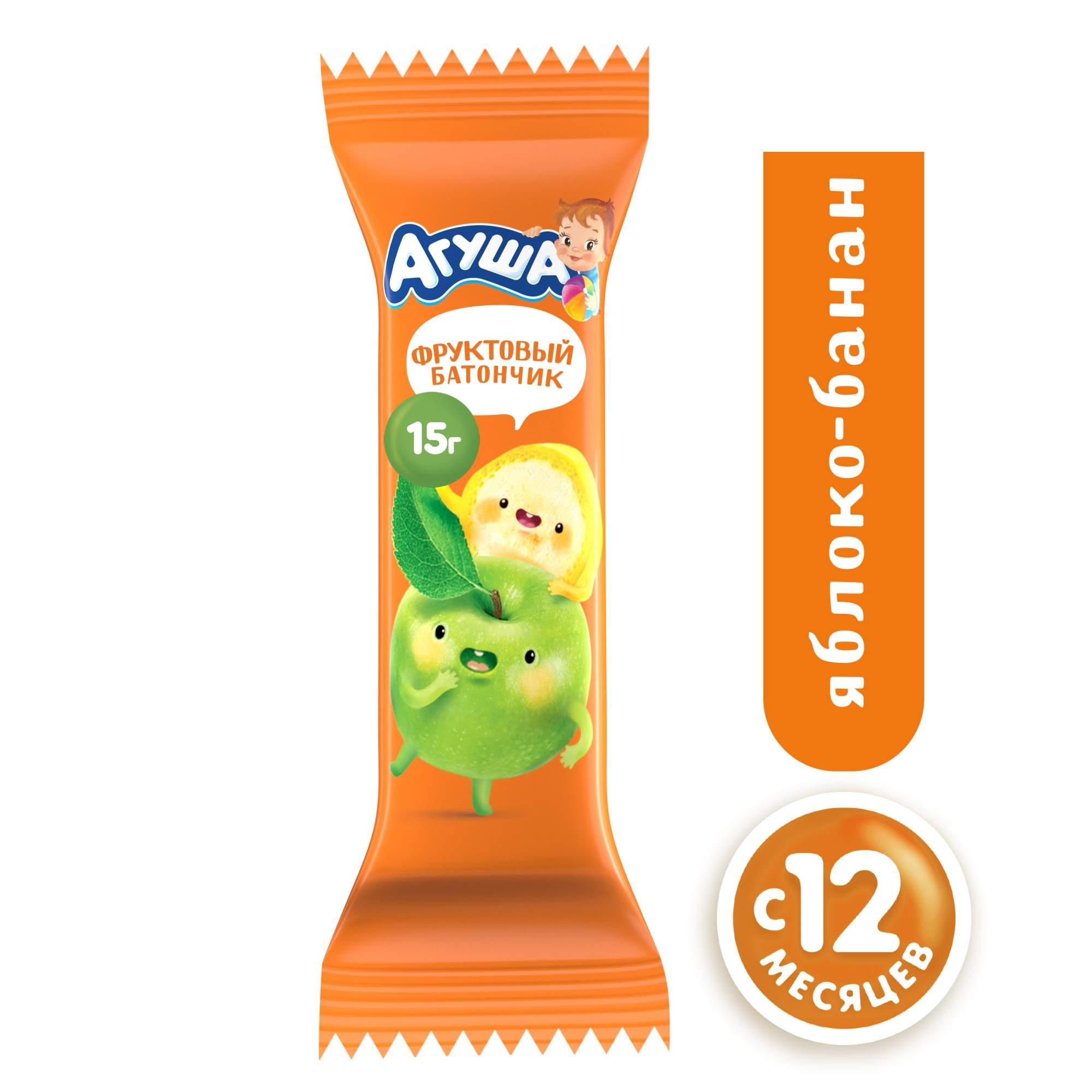 Д.п Батончик Агуша яблоко банан 15г - интернет-магазин Близнецы