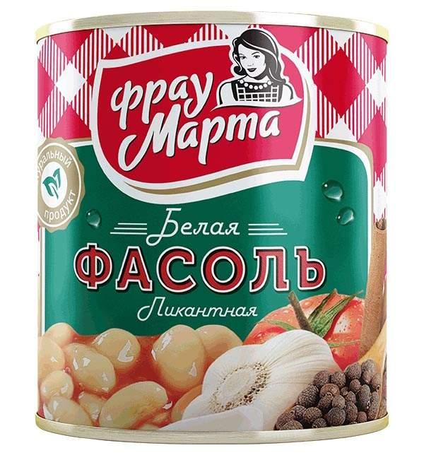 Фасоль белая пикантная в т с  Фрау Марта  310г - интернет-магазин Близнецы