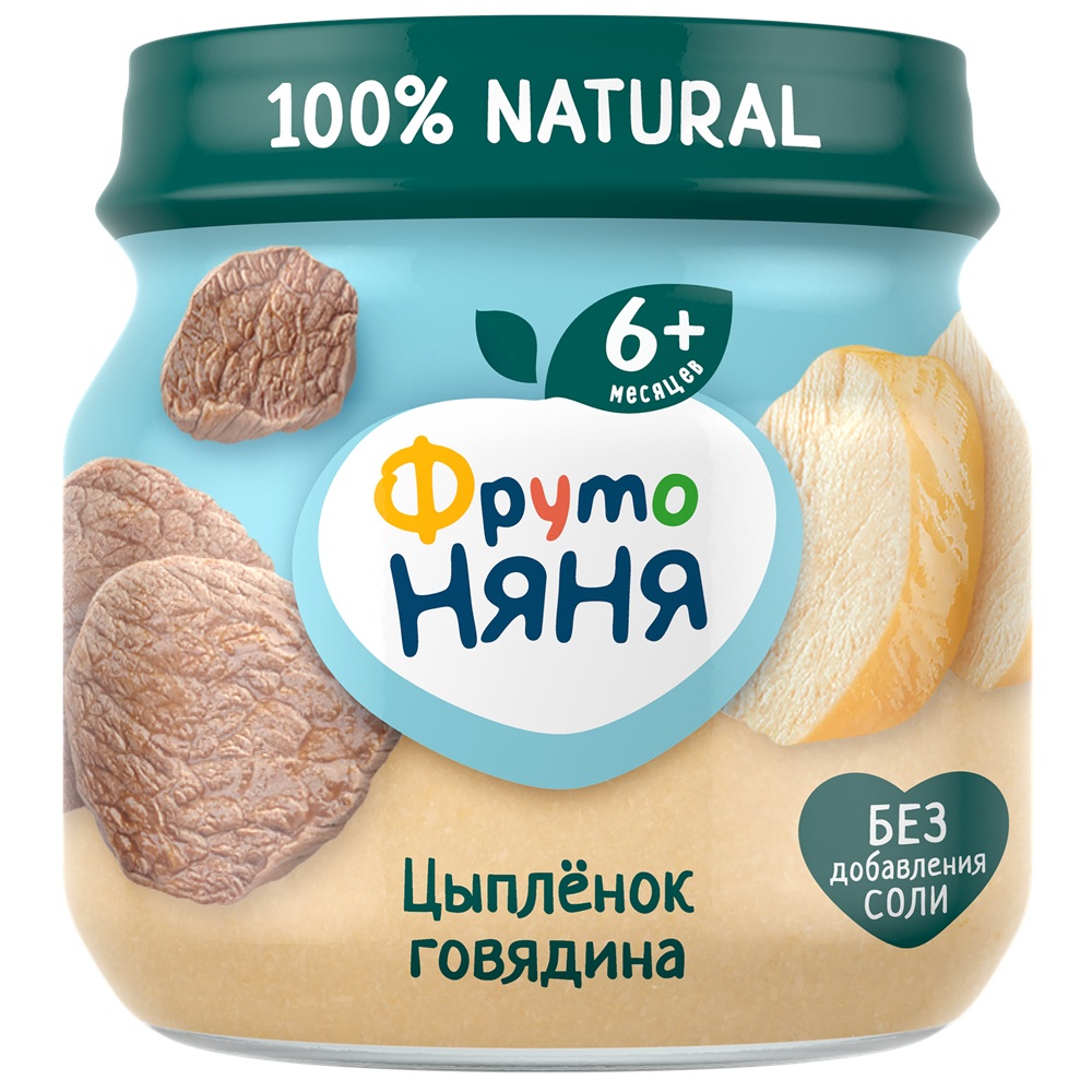 Д.п Пюре Фрутоняня цыпленок-говядина 80г - интернет-магазин Близнецы