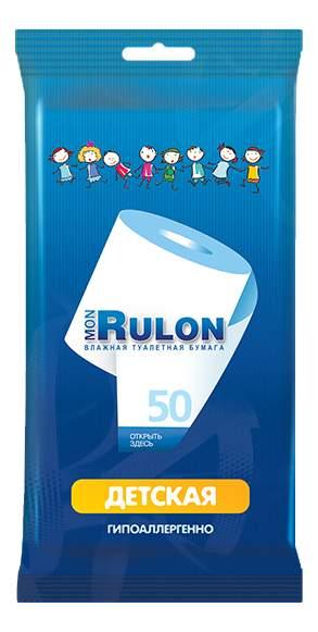 Бумага Mon rulon туалетная детская влажная 50шт.