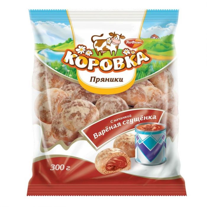 Пряники Коровка вареной сгущенкой  Рот-Фронт  уп 300г - интернет-магазин Близнецы