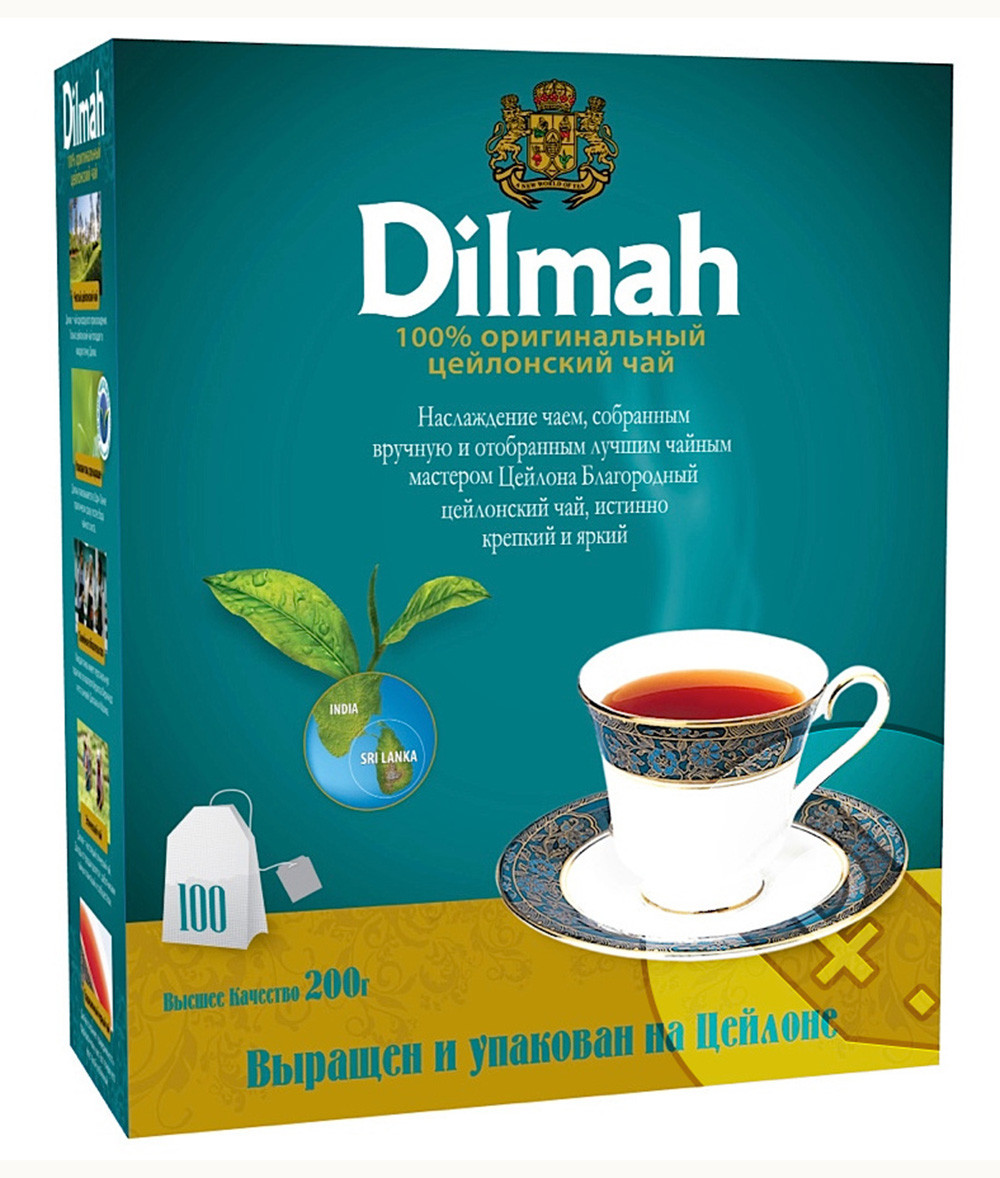 Чай Дилма  цейлон черн (100*2г) 200г - интернет-магазин Близнецы