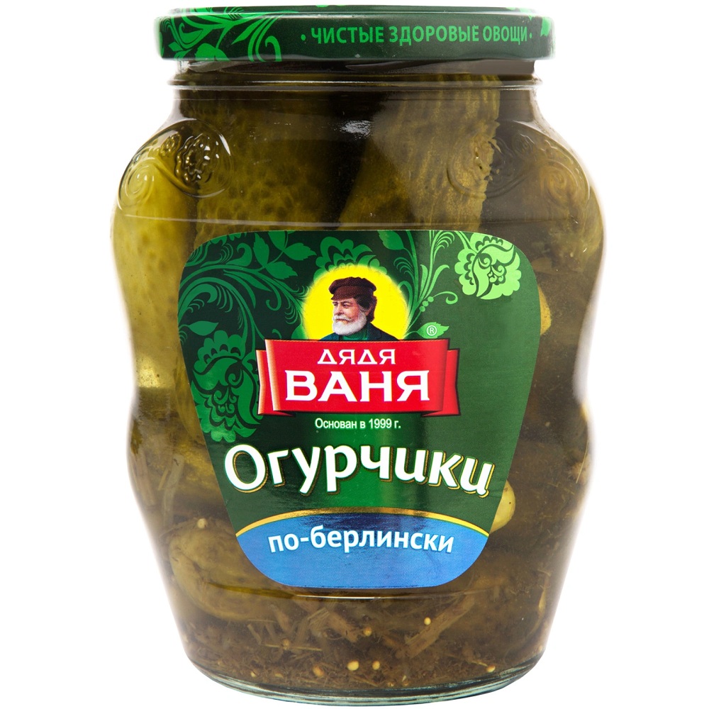 Огурцы марин по-Берлински  Дядя Ваня  680г бан - интернет-магазин Близнецы