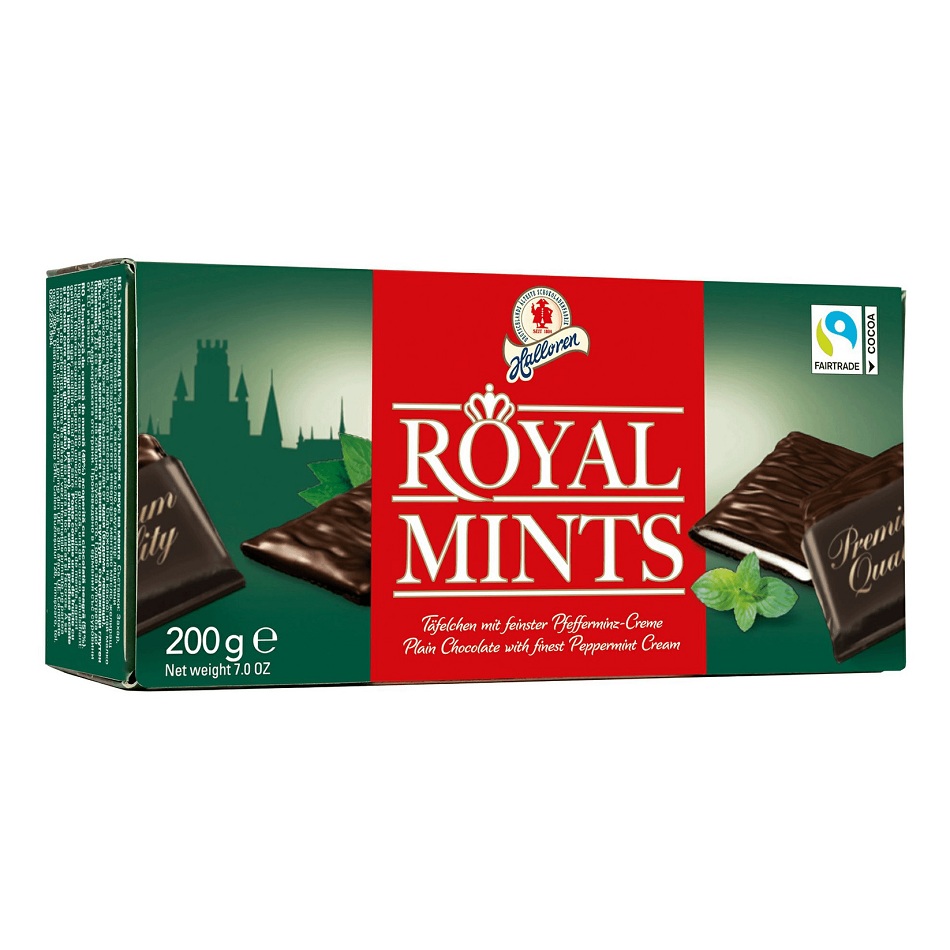 Шоколад Royal Thins темный вкус мяты  Германия  200г
