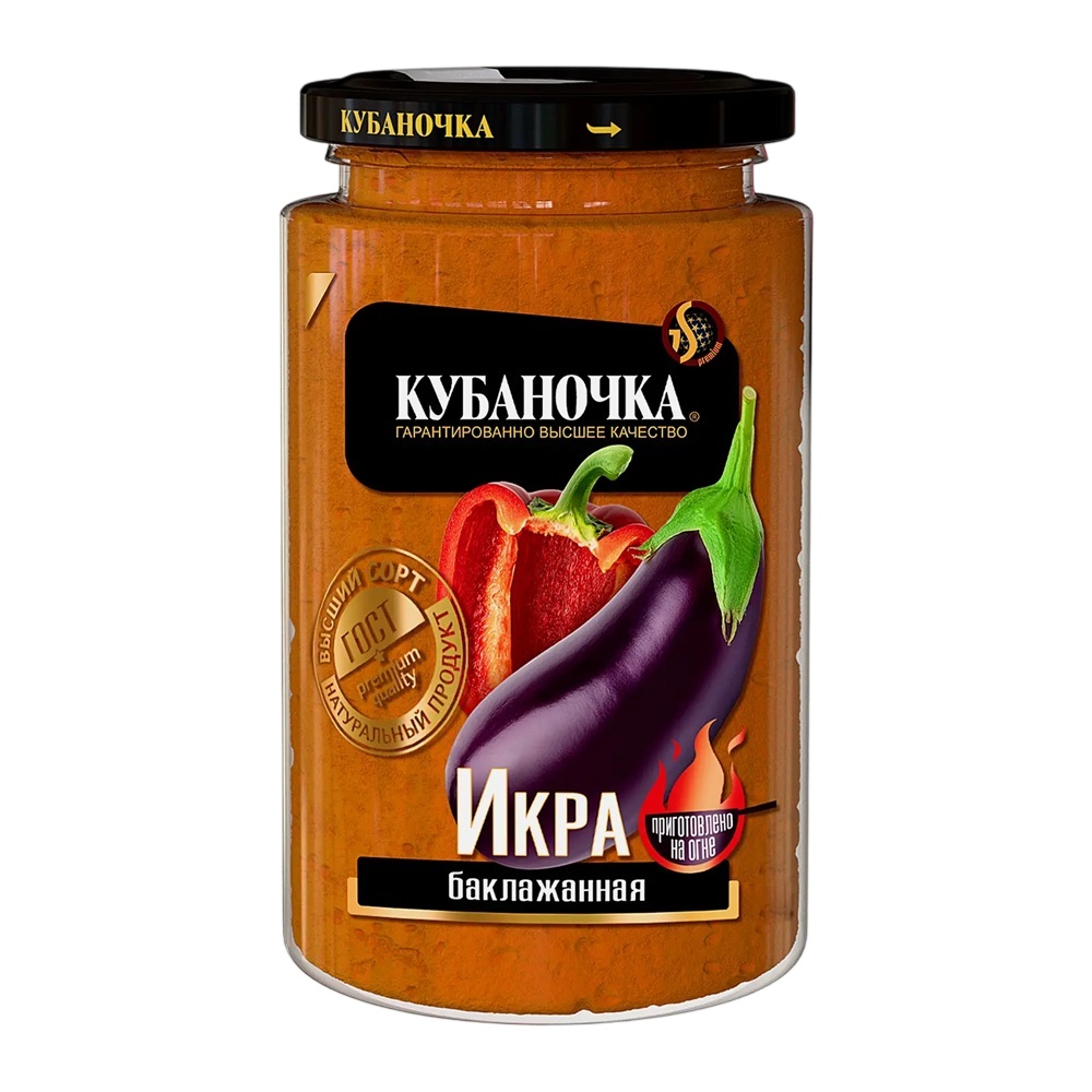 Икра Баклажанная  Кубаночка  360г - интернет-магазин Близнецы