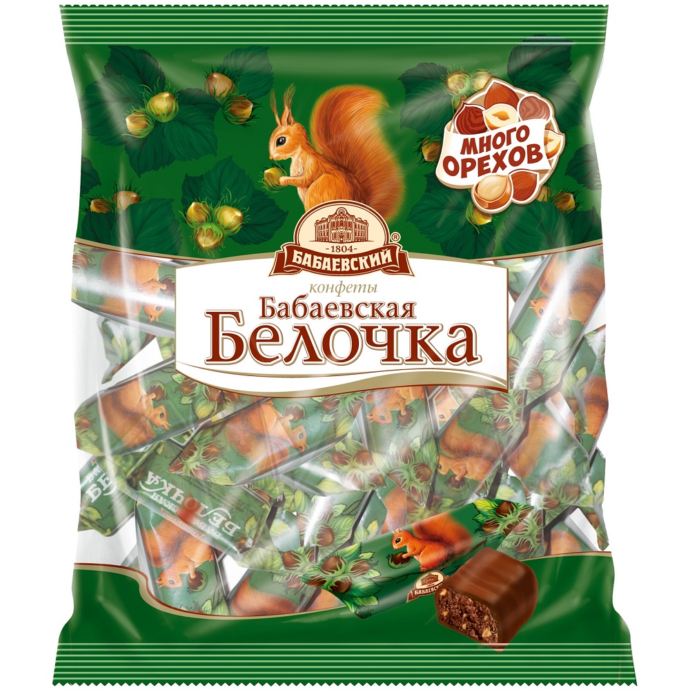 Конфеты Белочка  Бабаевский  200г - интернет-магазин Близнецы