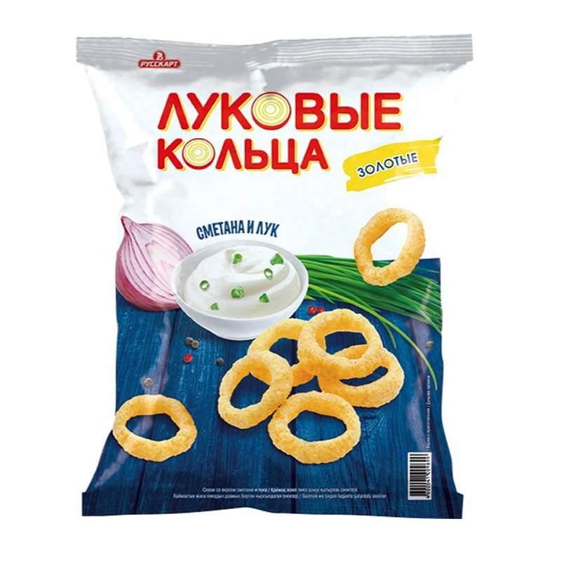 Снэки Луковые кольца "Золотые" Сметана и Лук 40г - интернет-магазин Близнецы
