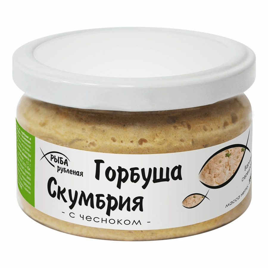 Горбуша-скумбрия Европром рубленая с чесноком, 180 г 