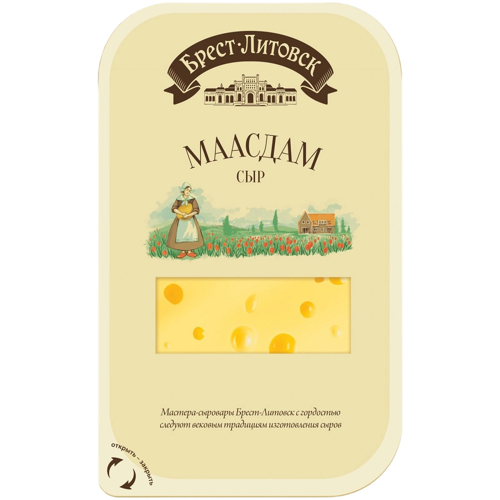Сы***Сыр Брест-Литовск Маасдам 45% нарез  Савушкин продукт  130г штр Брест-Литовск Маасдам 45% нарез  Савушкин продукт  130г  - интернет-магазин Близнецы