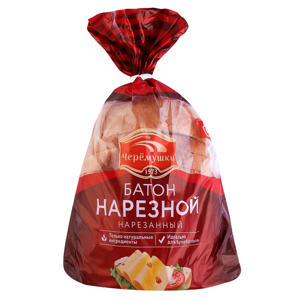 Батон Черемушки нарезной пшеничный в нарезке, 200 г