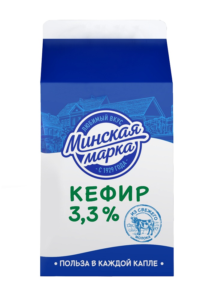 э Кефир 3.3%  Минская марка  500г шт - интернет-магазин Близнецы