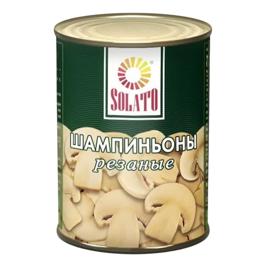 Шампиньоны Solato резаные маринованные, 400 г