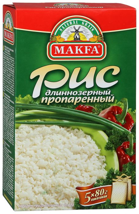 !!!Рис длин пропар  Макфа  400г(6*66.5г)