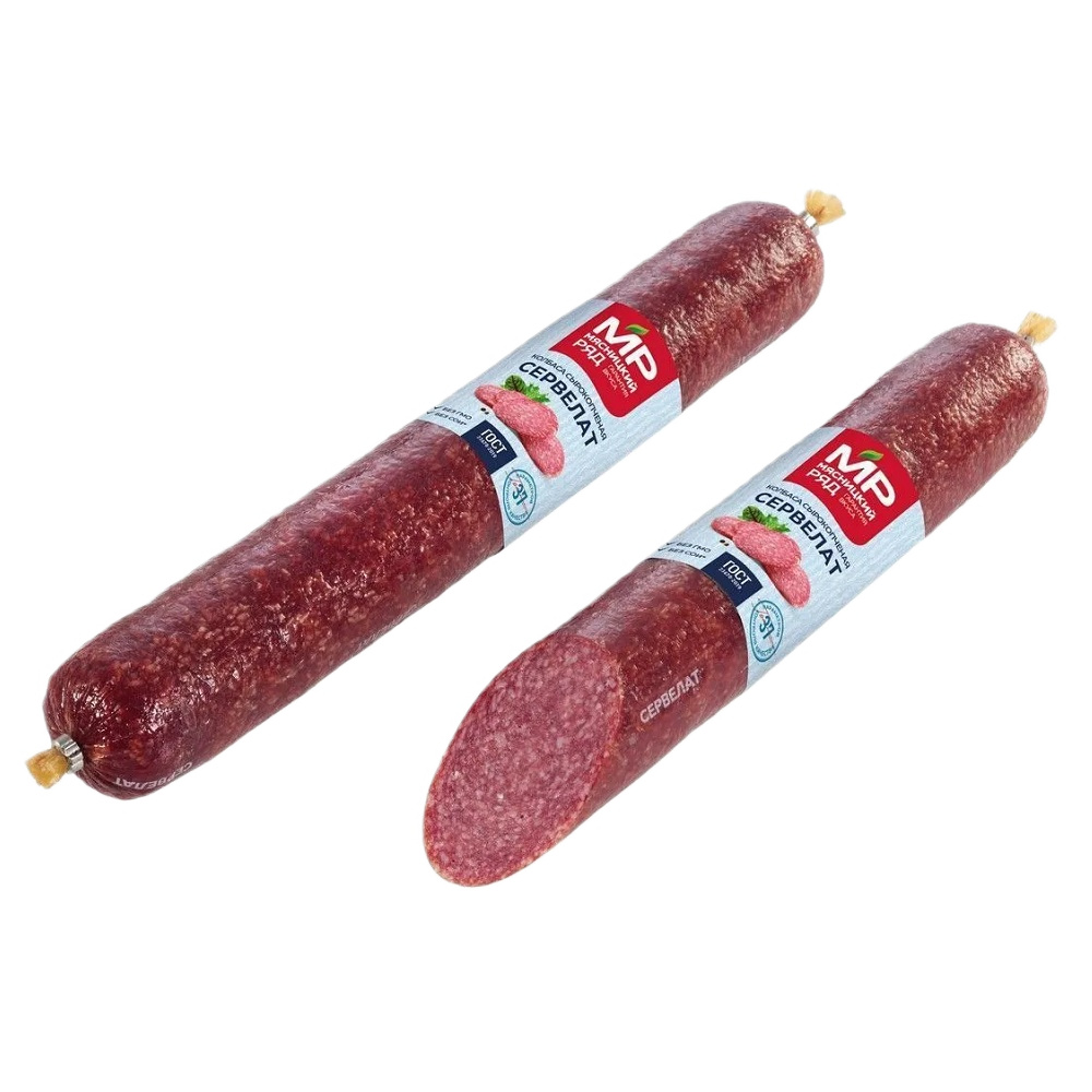 Колбаса сырокопченая Мясницкий Ряд Сервелат, весовая