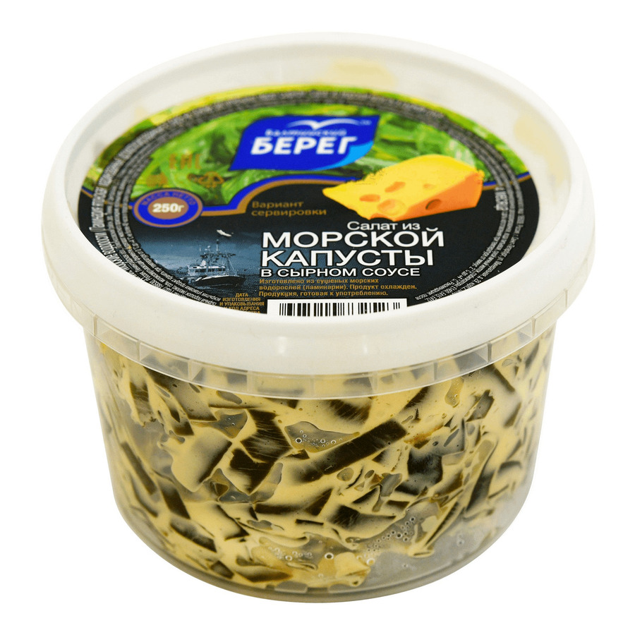 Салат из морск капусты в сырн соусе  Бал Берег  бан 250г - интернет-магазин Близнецы