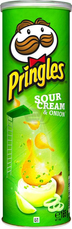 Чипсы Принглс Сметана и Лук бан 165г - интернет-магазин Близнецы