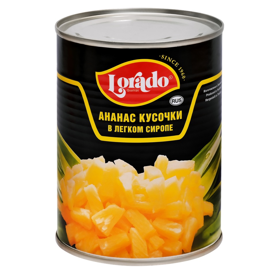 Компот Ананас кусочки  Лорадо  ж б 580мл - интернет-магазин Близнецы