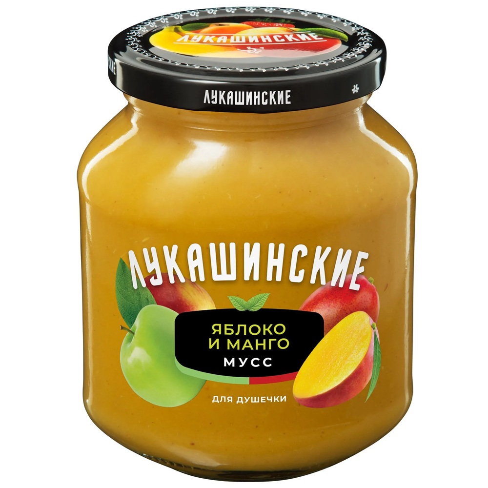 Мусс Лукашинские яблочно-манговый, 370 г