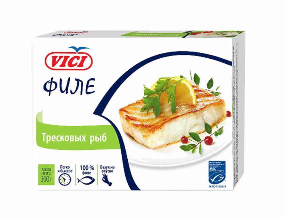 Порц филе треск (минтай) AIASKA  Vici  300г - интернет-магазин Близнецы