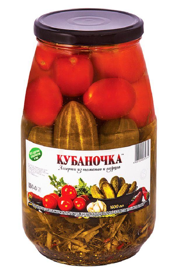 Ассорти Кубаночка из томатов и огурцов 1500г.
