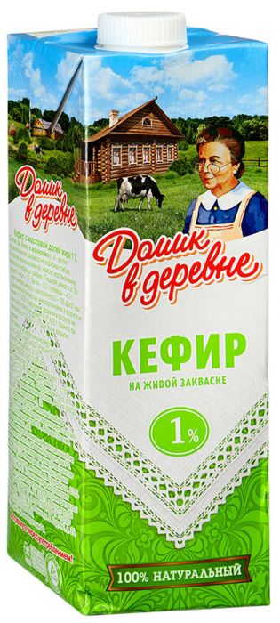 Кефир 1% Домик  Лианозово  1000г шт  домик  - интернет-магазин Близнецы