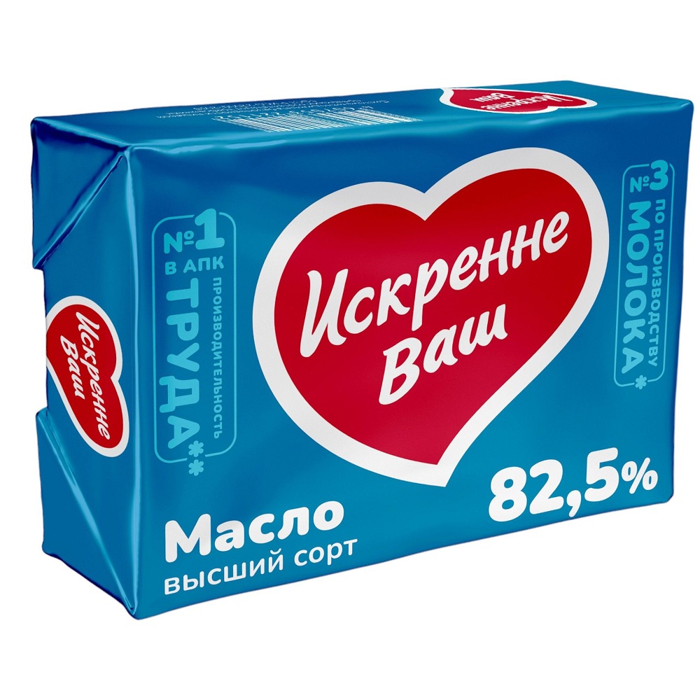 Масло слив 82.5%  Искренн Ваш  180г шт - интернет-магазин Близнецы