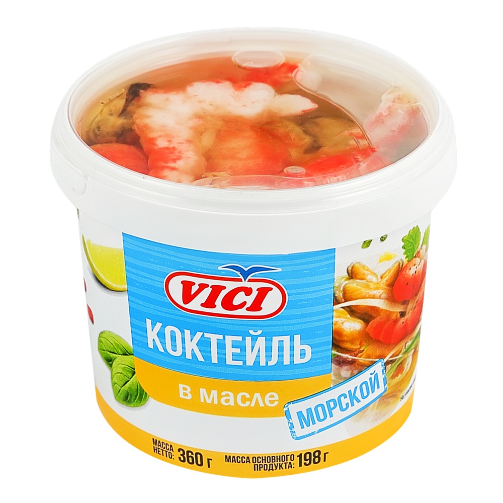 Коктейль Морской микс в масле  Vici  360г  - интернет-магазин Близнецы