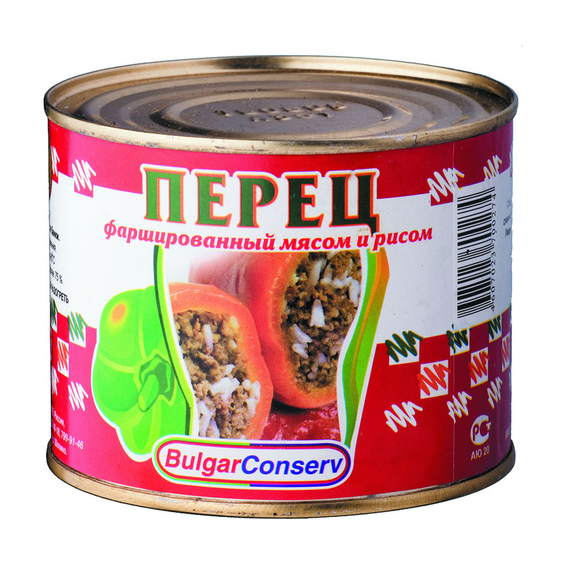 Перец фарш мясом и рисом  Булгар  ж б 540г
