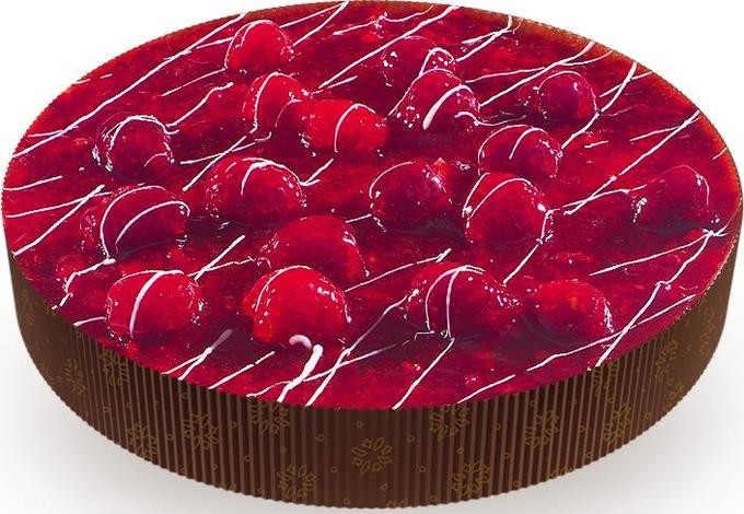 Пирог ПОСТНЫЙ Малина шоколад Круг  580г - интернет-магазин Близнецы