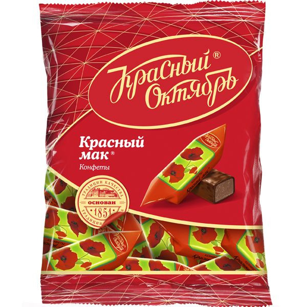 Конфеты Красный мак  Кр.Октябрь  250г - интернет-магазин Близнецы