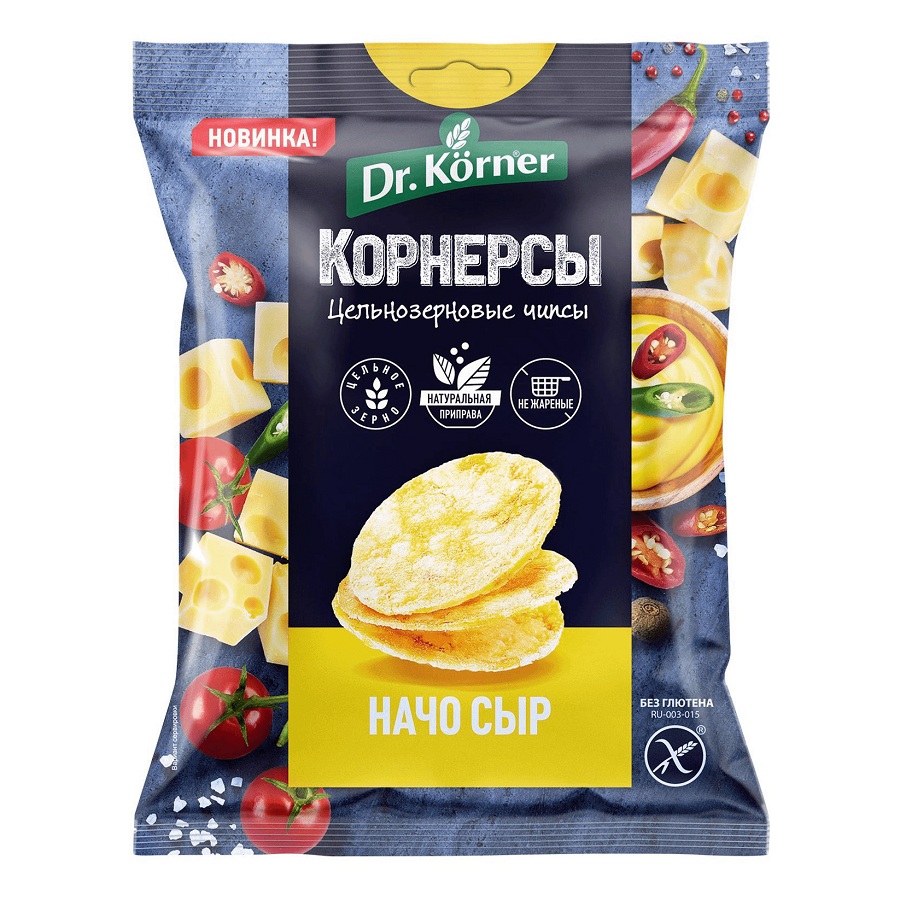 Чипсы Dr.Korner Начо Сыр цельнозерновые уп 50г - интернет-магазин Близнецы
