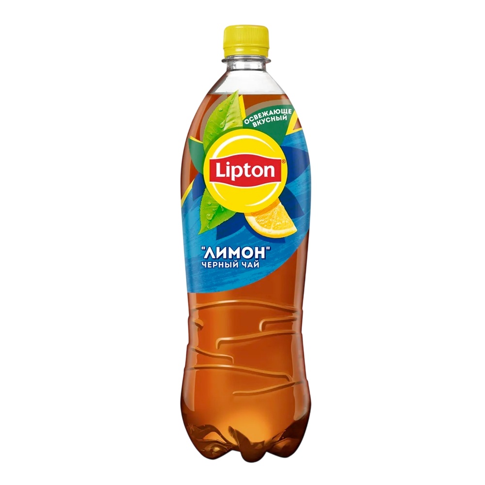 Напиток Lipton холодный черный чай со вкусом лимона, негазированный, 1 л