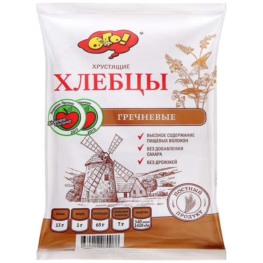 Хлебцы ОГО гречневые 75г - интернет-магазин Близнецы