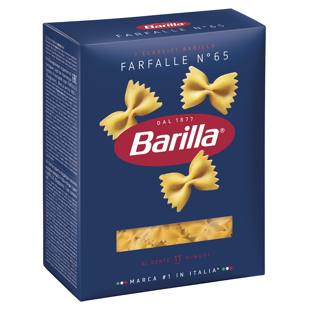 Макар изд Барилла Фарфалле №65 400г (бантики) шт - интернет-магазин Близнецы