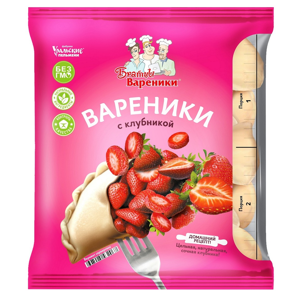 Вареники с клубникой Братцы вареники 350г