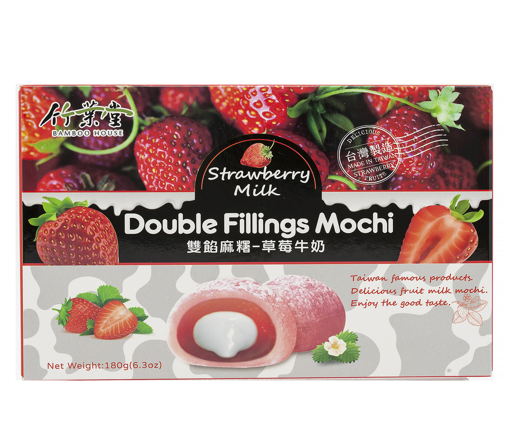 Десерт Моти Клубника+Молочн пудинг  Тайвань  180г - интернет-магазин Близнецы