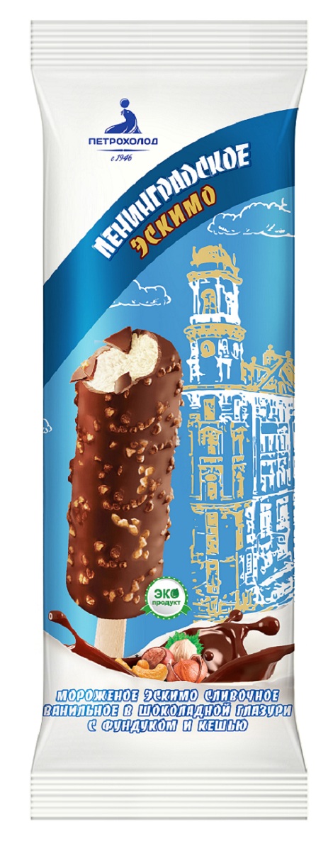 Мороженое Ленинградское фундук-кешью Айсберри 75гр  - интернет-магазин Близнецы