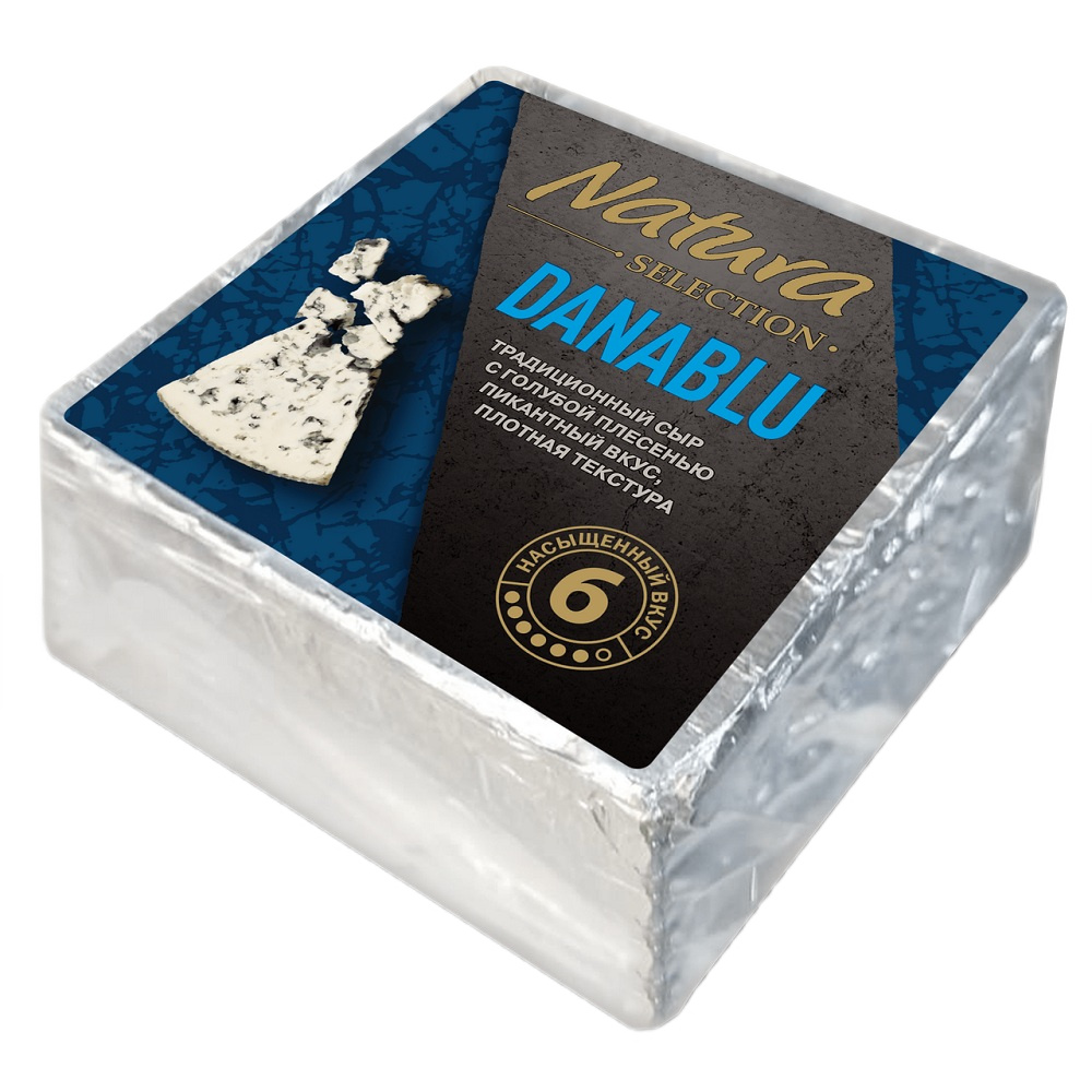 Сыр Natura Selection 50% Danablu с голубой плесенью  Россия   - интернет-магазин Близнецы