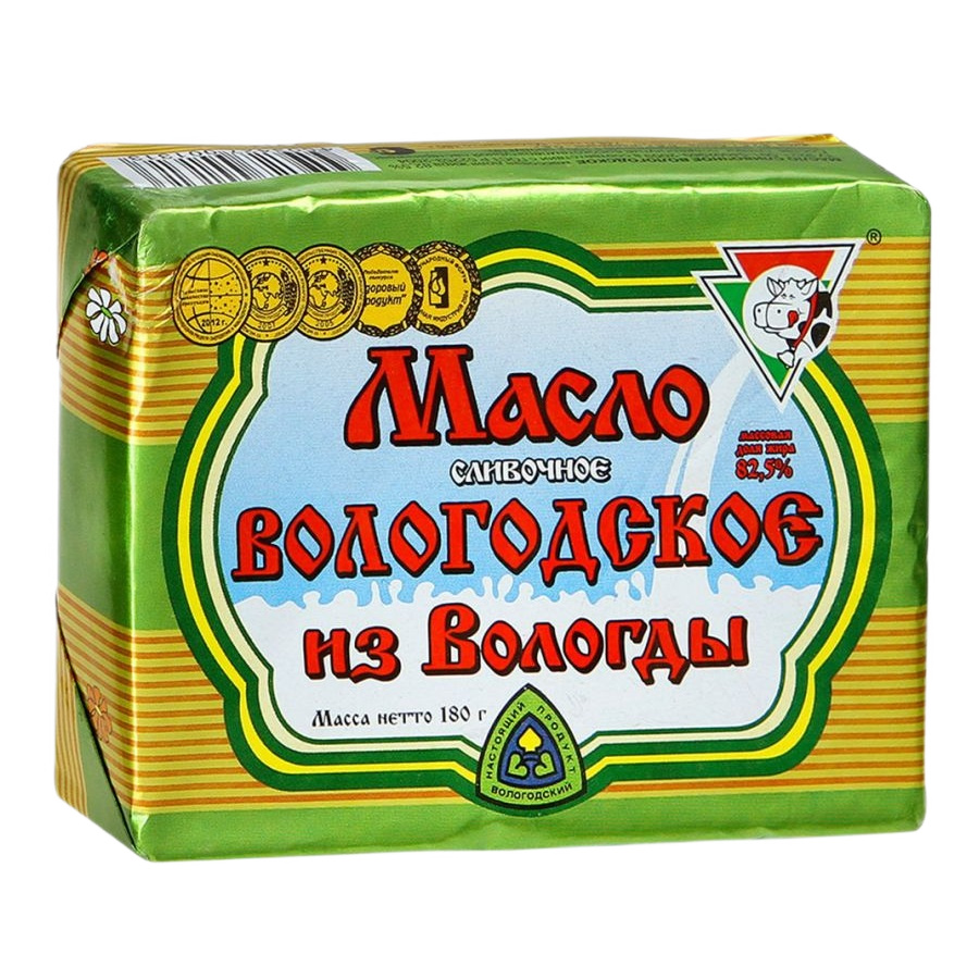 Масло слив Вологод 82.5%  Вологда  шт 180г  m.i.  - интернет-магазин Близнецы