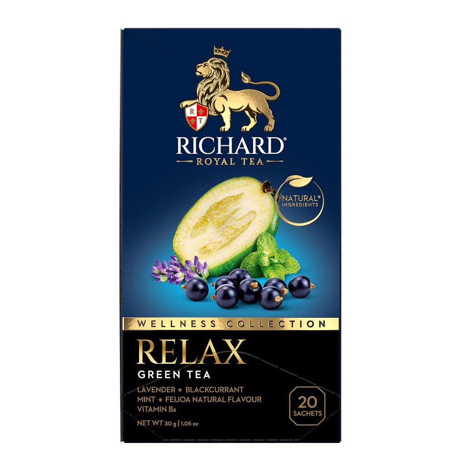 Чай Richard Relax зеленый в пакетиках, 30 г (20 шт х 1,5 г)