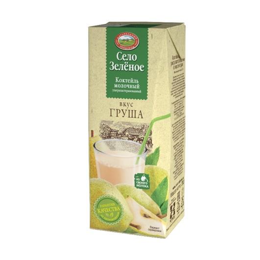 Коктейль 2.0% молоч Село Зеленое груша  200г шт     - интернет-магазин Близнецы