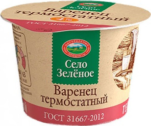 Варенец термостат 4% Село зеленое  200г - интернет-магазин Близнецы